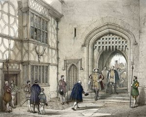 Henry VIII (1491-1547) på Hever Castle i Kent, efter Joseph Nash (1809-1878) av Joseph (after) Nash