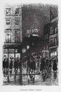 Burleigh Street, Strand (litho) av Joseph (after) Pennell