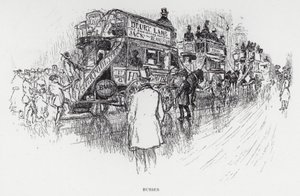 Bussar (litho) av Joseph (after) Pennell