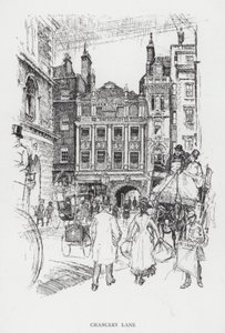 Chancery Lane (litho) av Joseph (after) Pennell