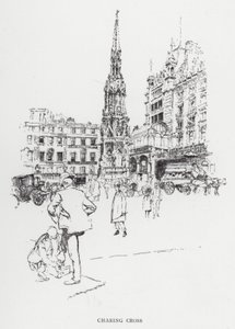 Charing Cross (litho) av Joseph (after) Pennell