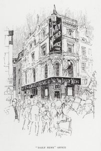 "Daily News" Office (litho) av Joseph (after) Pennell
