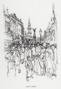 Fleet Street (litho) av Joseph (after) Pennell