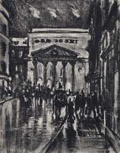 Haymarket Theatre (litho) av Joseph (after) Pennell