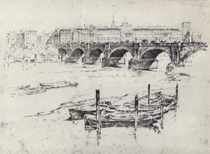 Somerset House (litho) av Joseph (after) Pennell