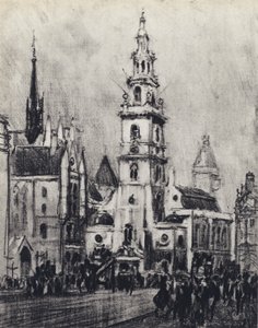 The Strand (litho) av Joseph (after) Pennell