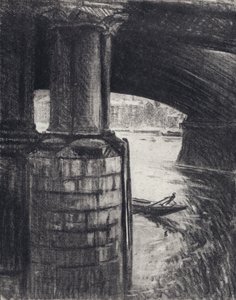 Under Blackfriars (litho) av Joseph (after) Pennell