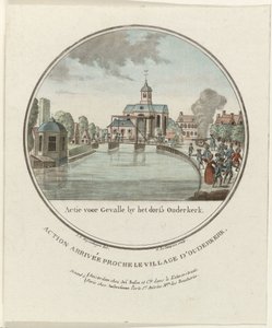 Attack vid Ouderkerk aan de Amstel, 1787 Action för Gevalle av dorß Ouderkerk / Action arrivée proche le village d