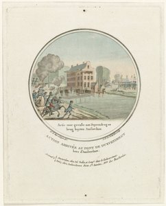 Attack på Duivendrecht-bron, 1787 Action för Gevalle aan Duyvendregse brug buyten Amsterdam / Action arrivée au pont de Duyvendregt hors d