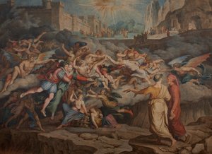 Dante och Vergilius i helvetets andra cirkel, 1823.