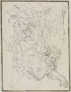 Dante och Vergilius på Geryons rygg (Dantes ”Inferno”, sång 17, vers 94)