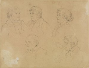 Fem porträtt av Joseph Anton Koch