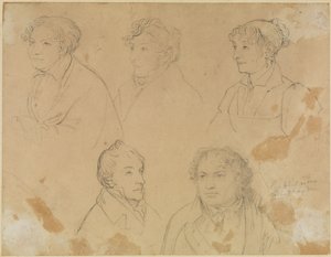 Fem porträtt av Joseph Anton Koch