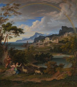 Heroiskt landskap med regnbåge, 1824.