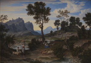 Landskap från Civitella nära Olevano av Joseph Anton Koch