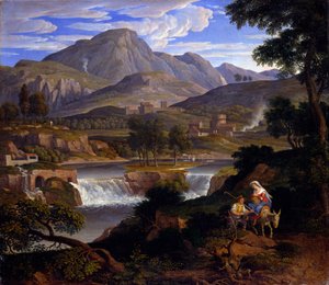 Landskap med bibliska figurer av Joseph Anton Koch