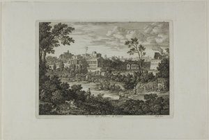 Ruinerna av Caesarernas palats, plansch 18 från Die Römische Ansichten av Joseph Anton Koch