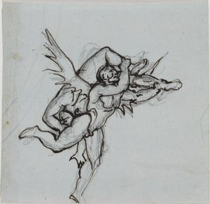 Studie till rådsherre från Lucca (Dantes Inferno, sång 21, v. 34) av Joseph Anton Koch