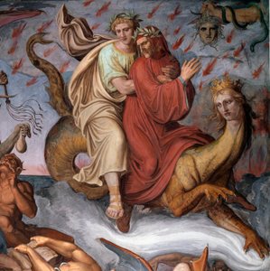 Helvetet från Dantes gudomliga komedi - Detalj - Fresco