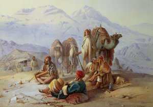 An Arab Encampment (wc on paper)