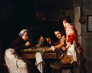 De unga kortspelarna av Joseph Bail