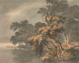 Höstträd vid en sjö av Joseph Barber