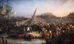 Napoleon lämnade ön Elba den 26 februari 1815 av Joseph Beaume