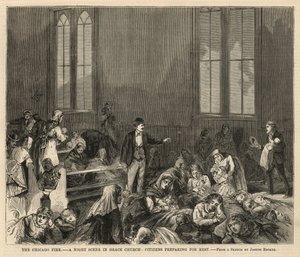 En nattscen i Grace Church av Joseph Becker