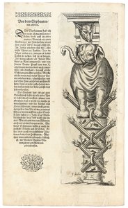 Kolumn med figuren av en elefant, 1604 av Joseph Boillot