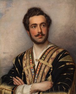 Porträtt av prins Grigorij Grigorjevitj Gagarin 1810-1893, 1837-1839. av Joseph Carl Stieler