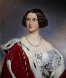 Porträtt av prinsessan Maria av Preussen (1825-1889) Målning av Joseph Karl Stieler (1781-1858) (ec.all.) 1800-talets München. Chateau De Nymphenburg av Joseph Carl Stieler