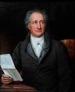 Porträtt av författaren Johann Wolfgang von Goethe 1749-1832, 1828