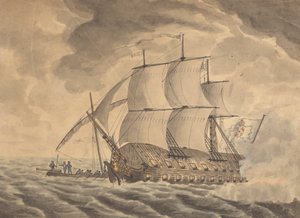 Skräpfartyg anställd mot Gibralter..Enstaka skräpfartyg av Joseph Cartwright