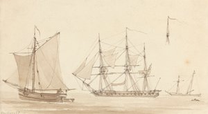 Schooner, Corvette och Fishing Smack av Joseph Cartwright