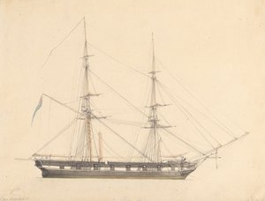 Single Brig med Union Jack och tre figurer av Joseph Cartwright