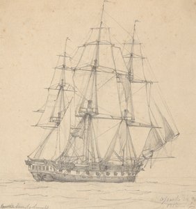 Enkel fregatt, aktern framåt 1813