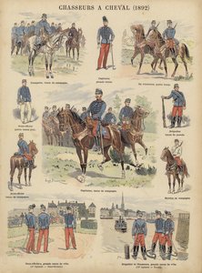 Chasseurs en cheval av den franska armén