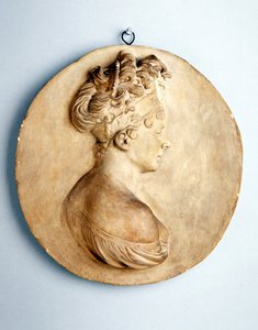 Cirkulär relief av Madame Recamier, ca 1801-1802 (terrakotta)