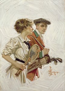Golf eller tennis?, ca 1915 (olja på duk)