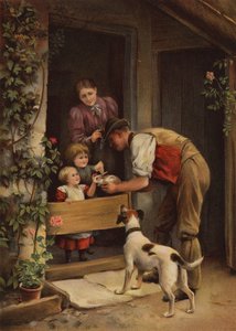 "Det finns ingen plats som hemma" (chromolitho)