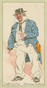 Kapten Cuttle, Dombey  Son (färglitografi) av Joseph Clayton (1856-1937) (after) Clarke