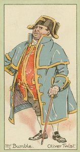 Mr Bumble, Oliver Twist (färglitografi) av Joseph Clayton (1856-1937) (after) Clarke