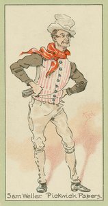 Sam Weller, Pickwick Papers (färglitografi) av Joseph Clayton (1856-1937) (after) Clarke