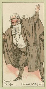 Sergeant Buzfuz, Pickwick Papers (färglitografi) av Joseph Clayton (1856-1937) (after) Clarke