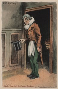 Bob Cratchit, A Christmas Carol (litho i färg)