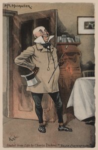 Mr Micawber, David Copperfield (lito i färg)