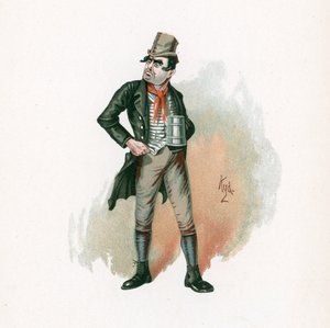 Bill Sikes, illustration från "Character Sketches from Charles Dickens", c.1890 av Joseph Clayton Clarke