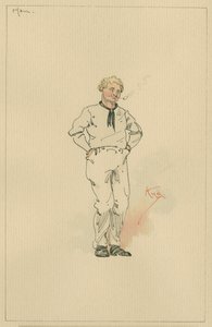 Ham Peggotty, ca 1920-talet (penna och bläck med wc på papper) av Joseph Clayton Clarke