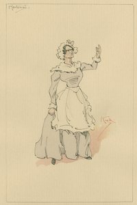 Hortense, ca 1920-talet (penna och bläck med wc på papper) av Joseph Clayton Clarke