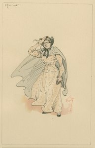 Miss Harriet Carker, ca 1920-talet (penna och bläck med wc på papper) av Joseph Clayton Clarke